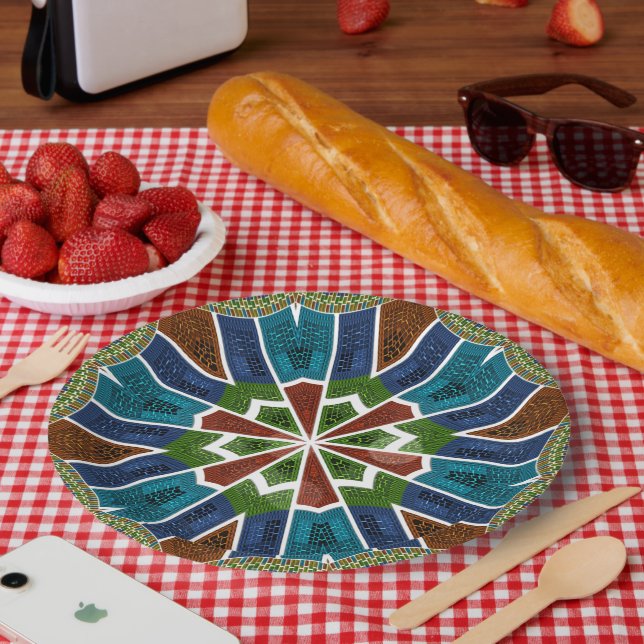 Soft Pastels and Bold Primaries Paper Plates (Picnic)