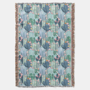 Soft Patel Cactus Pattern Throw Blanket
