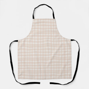 Soft Peach and Cream Cottagecore Plaid Apron