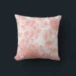 Soft Peach and Pink Floral Pattern Pillow<br><div class="desc">Soft and feminine pink, peach, and white allover pillow design.</div>