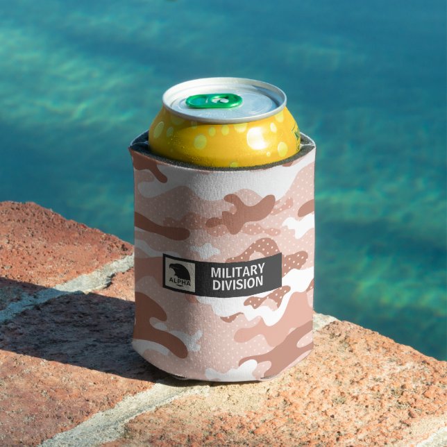 Soft Peach Camouflage Pattern Beverage Insulator Can Cooler (In Situ Pool)