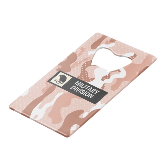 Soft Peach Camouflage Polka Dot Pattern (Front Angled)