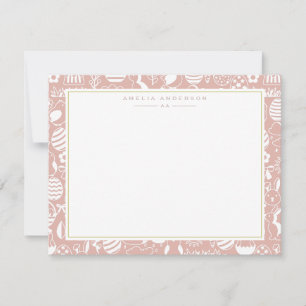 Soft Peach Easter Egg Frame Note Card