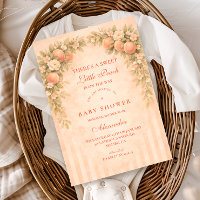 Soft Peach Floral Baby Shower