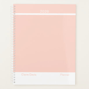 Soft Peach Minimalist Planner