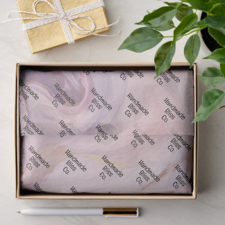 Soft Peach Rustic Marble Tissue Paper