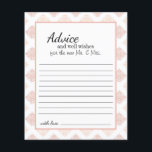 Soft Peachy Blush Damask Advice Card<br><div class="desc">Soft peachy blush tones add a touch of romance to your stationery. Personalise our gorgeous stationery with your event details easily and quickly,  simply press the customise it button. Coordinating backside is included. Matching items to complete your event collection are available in our Zazzle store!</div>