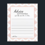 Soft Peachy Blush Damask Advice Card<br><div class="desc">Soft peachy blush tones add a touch of romance to your stationery. Personalise our gorgeous stationery with your event details easily and quickly,  simply press the customise it button. Coordinating backside is included. Matching items to complete your event collection are available in our Zazzle store!</div>