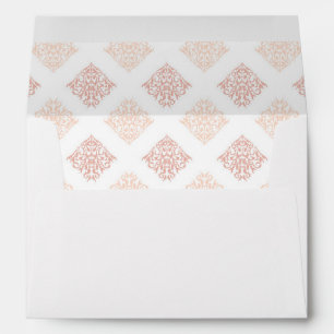 Soft Peachy Blush Damask Envelope