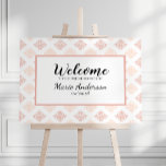 Soft Peachy Blush Damask Poster<br><div class="desc">Soft peachy blush tones add a touch of romance to your stationery.  Personalize our gorgeous stationery with your event details easily and quickly,  simply press the customize it button. Coordinating backside is included. Matching items to complete your event collection are available in our Zazzle store!</div>