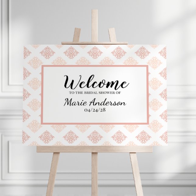 Soft Peachy Blush Damask Poster (Creator Uploaded)