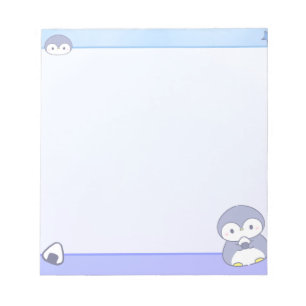 Soft Penguin Notepad Cute Pastel Memo Pad