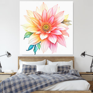 Soft Petal Abstract Bloom Design Canvas Print
