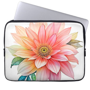 Soft Petal Abstract Bloom Design Laptop Sleeve