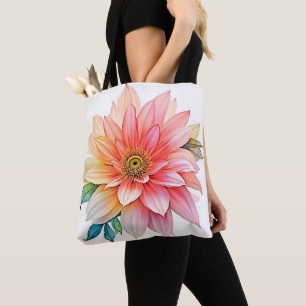 Soft Petal Abstract Bloom Design Tote Bag