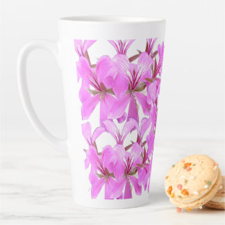 Soft Petals – Pink Floral Latte Mug