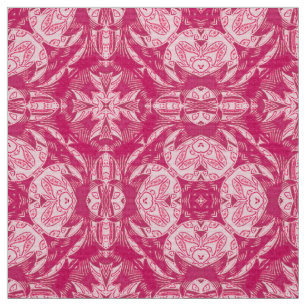 Soft Pink Abstract Floral Mandala Pattern Fabric