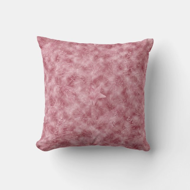 Soft Pink Accent with Etched Leaves & Branches Cushion (Front)