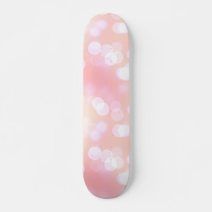 Soft Pink Aesthetic Bokeh Pattern Skateboard