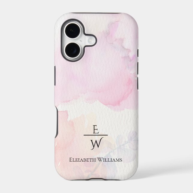 soft pink and gold marble glitter personalized  (Back)