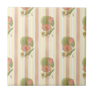 Soft pink and lotus flower tile