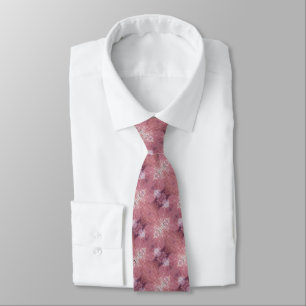 Soft pink and purple abstract diagonal pattern tie