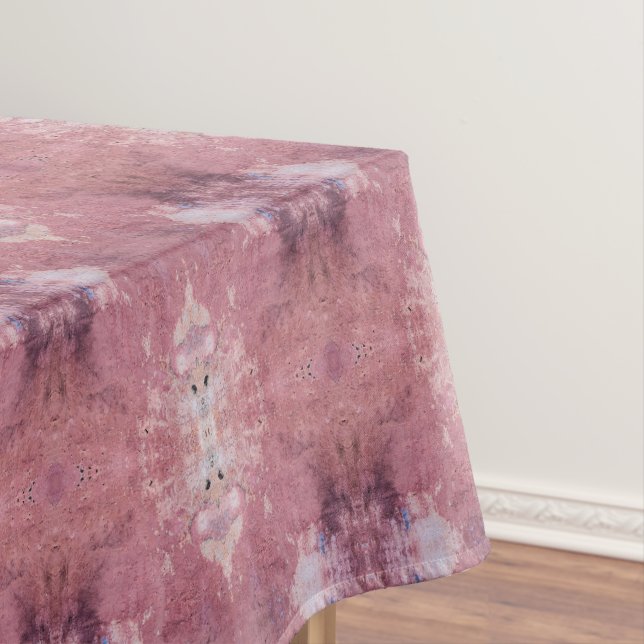Soft pink and purple abstract pattern tablecloth (In Situ)