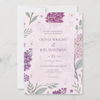 Soft Pink and Purple Lilac Floral Wedding