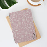Soft pink and watercolour florals iPad air cover<br><div class="desc">A favorite shade of pink and covered in an array of pretty watercolour flowers. Add your name for that touch of personalization.</div>