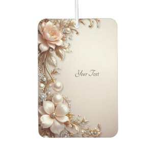 Soft Pink and White Flowers Air Freshener