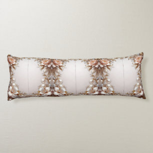 Soft Pink and White Flowers Body Pillow