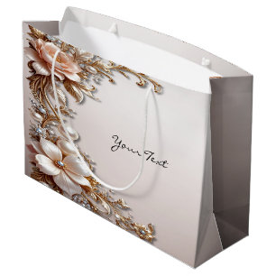 Soft Pink and White Flowers Gift Bag