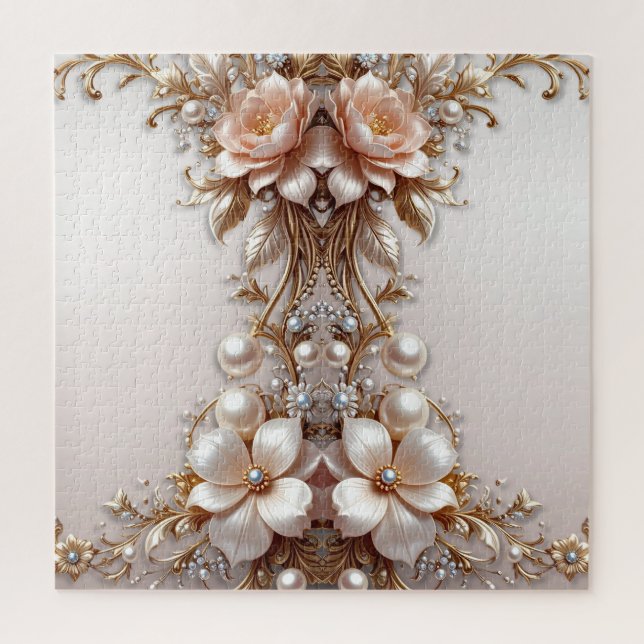 Soft Pink and White Flowers Jigsaw Puzzle (Vertical)
