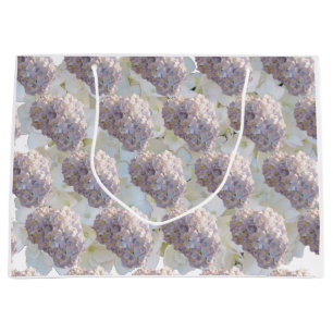 Soft Pink and White Hydrangeas Large Gift Bag