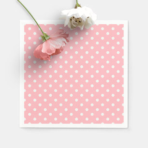 Soft Pink and White Polka Dots Party Paper Napkin