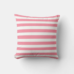 Soft Pink and White Stripes Cushion