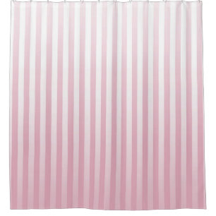 Soft Pink and White Stripes Shower Curtain