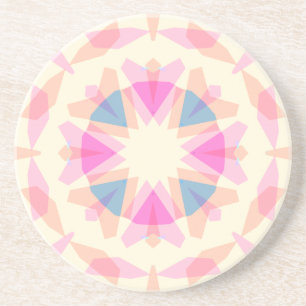 Soft Pink Blue Magic Star Pastel Eclectic Decor Coaster