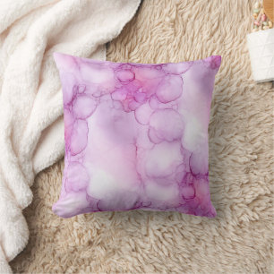 Soft Pink Blush Watercolor Marble Cushion