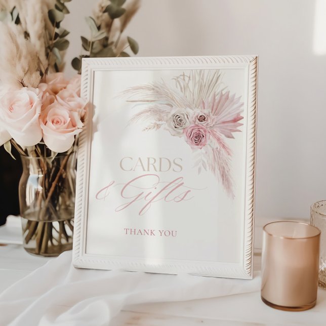 Soft Pink Boho Arch Cards and Gifts Poster (Creator Uploaded)