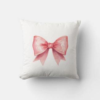 Soft Pink Bow Aesthetic Pillow 🎀 | Cute room deco