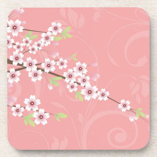Soft Pink Cherry Blossom Coaster