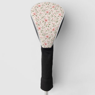 Soft Pink Cherry Blossom Floral Seamless Pattern Golf Head Cover