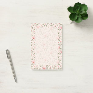 Soft Pink Cherry Blossom Floral Seamless Pattern Post-it Notes