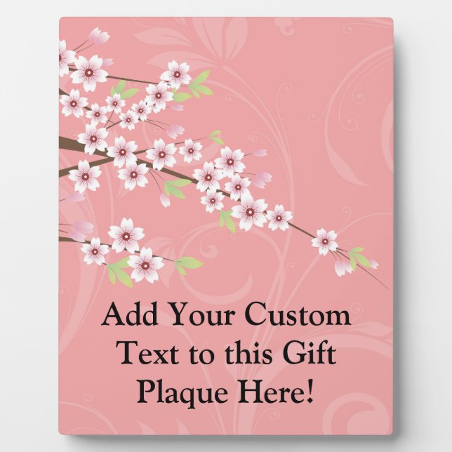 Soft Pink Cherry Blossom Plaque (Front)