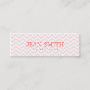 Soft Pink Chevron Hygienist Business Card