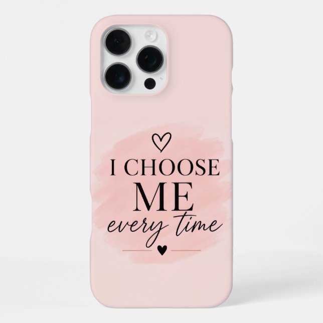 Soft Pink Chic Self Love Aesthetic iPhone Case (Back)