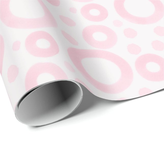 Soft Pink Circles Wrapping Paper (Roll Corner)