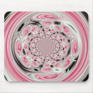 Soft Pink Clouds Swirl Reflection Mousepad