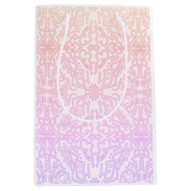 Soft Pink Dream Mandala pattern series Medium Gift Bag (Front)